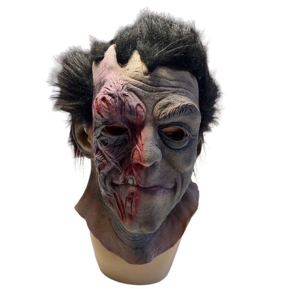 Horror Halloween Creepy Zombie Mask Exposed Facial Muscle Latex Cosplay Adult